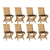 Image de Lot de 8 chaise en bois massif non pliable H. 89 cm exterieur
