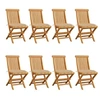 Image de Tuinstoelen 8 st met beige kussens massief teakhout3072935