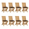 Image de Tuinstoelen 8 st met taupe kussens massief teakhout3072940