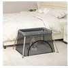 Image de Parc pour bébé avec matelas Gris foncé Tissu de lin 10302