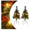 Image de Arbre de Noël artificiel pré éclairé d allée 2 pcs 76 cm PVC