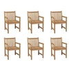 Image de Chaises d extérieur lot de 6 Bois de teck solide