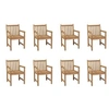 Image de Chaises d extérieur lot de 8 Bois de teck solide
