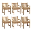 Image de Tuinstoelen 6 st met beige kussens massief teakhout3073049