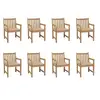 Image de Lot de 8 chaise en bois massif empilable non pliable H. 90 cm exterieur