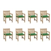Image de Lot de 8 chaise H. 90 cm non pliable en bois massif exterieur