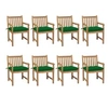 Image de Lot de 8 chaise H. 90 cm non pliable exterieur en teck bois