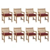 Image de Tuinstoelen 8 st met wijnrode kussens massief teakhout3073082