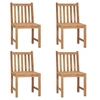 Image de Lot de 4 chaise en teck H. 90 cm bois exterieur
