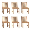 Image de Chaises de jardin lot de 6 Bois de teck solide
