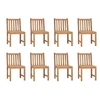 Image de Chaises de jardin lot de 8 Bois de teck solide