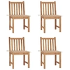 Image de Lot de 4 chaise en bois massif empilable non pliable H. 90 cm exterieur