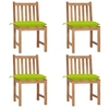 Image de Lot de 4 chaise exterieur en bois massif bois H. 90 cm