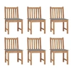 Image de Lot de 6 chaise en bois massif empilable non pliable H. 90 cm exterieur gris