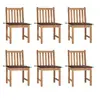 Image de Lot de 6 chaise en bois massif non pliable H. 90 cm exterieur marron