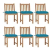 Image de Lot de 6 chaise en bois massif exterieur bois H. 90 cm