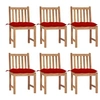 Image de Lot de 6 chaise en bois massif non pliable H. 90 cm exterieur bois