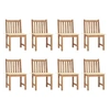 Image de Chaises de jardin lot de 8 avec coussins Bois de teck massif