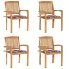 Image de Lot de 4 chaise exterieur H. 90 cm bois en teck