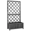 Image de Jardinière à treillis jardin Noir 70x30x135 cm Bois de sapin