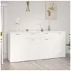 Image de Buffet Blanc 160x36x75 cm Bois d ingénierie