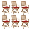 Image de Tuinstoelen 6 st inklapbaar met kussens massief acaciahout3074961