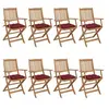 Image de Tuinstoelen 8 st inklapbaar met kussens massief acaciahout3074991