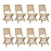 Image de Chaises pliables de jardin lot de 8 avec coussins Bois d acacia