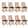 Image de Tuinstoelen 8 st inklapbaar met kussens massief acaciahout3075045