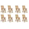 Image de Chaises pliables de jardin lot de 8 Bois d acacia solide