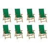 Image de Chaises pliables de jardin avec coussins lot de 8 Bois d acacia