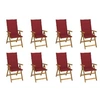 Image de Chaises pliables de jardin avec coussins lot de 8 Bois d acacia