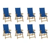 Image de Chaises pliables de jardin avec coussins lot de 8 Bois d acacia