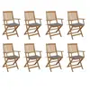 Image de Lot de 8 chaise en acacia non pliable exterieur gris