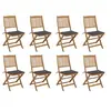 Image de Tuinstoelen 8 st inklapbaar met kussens massief acaciahout3075113