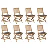 Image de Tuinstoelen 8 st inklapbaar met kussens massief acaciahout3075121
