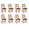 Image de Tuinstoelen 8 st inklapbaar met kussens massief acaciahout3075122