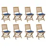Image de Tuinstoelen 8 st inklapbaar met kussens massief acaciahout3075123