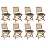 Image de Tuinstoelen 8 st inklapbaar met kussens massief acaciahout3075128
