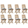 Image de Tuinstoelen 8 st inklapbaar met kussens massief acaciahout3075129