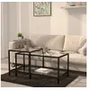 Image de Tables à thé 2 pcs Verre trempé Transparent