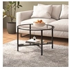 Image de Table à thé Noir et transparent 70 cm Verre trempé331617