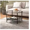 Image de Table à thé Noir et transparent 70 cm Verre trempé