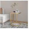 Image de Bijzettafel 45 cm gehard glas goudkleurig en transparant331661