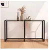 Image de Table console Transparent 140x35x75,5 cm Verre trempé331674