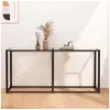 Image de Table console Transparent 160x35x75,5 cm Verre trempé331678