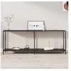 Image de Table console Noir 200x35x75,5 cm Verre trempé