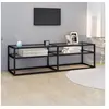 Image de Meuble TV Transparent 140x40x40,5 cm Verre trempé