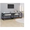 Image de Meuble TV marbre blanc 140x40x40,5 cm verre trempé331716
