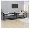 Image de Meuble TV Marbre blanc 160x40x40,5 cm Verre trempé331720